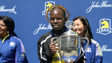 Jepchirchir, who won in New York in November, needed every ounce of energy to break the tape in two hours 21 minutes and one second, four seconds ahead of her rival.